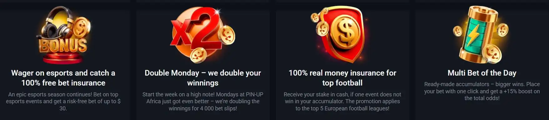 pin-up bet bonuses