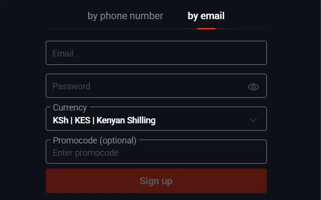 pinup bet kenya register