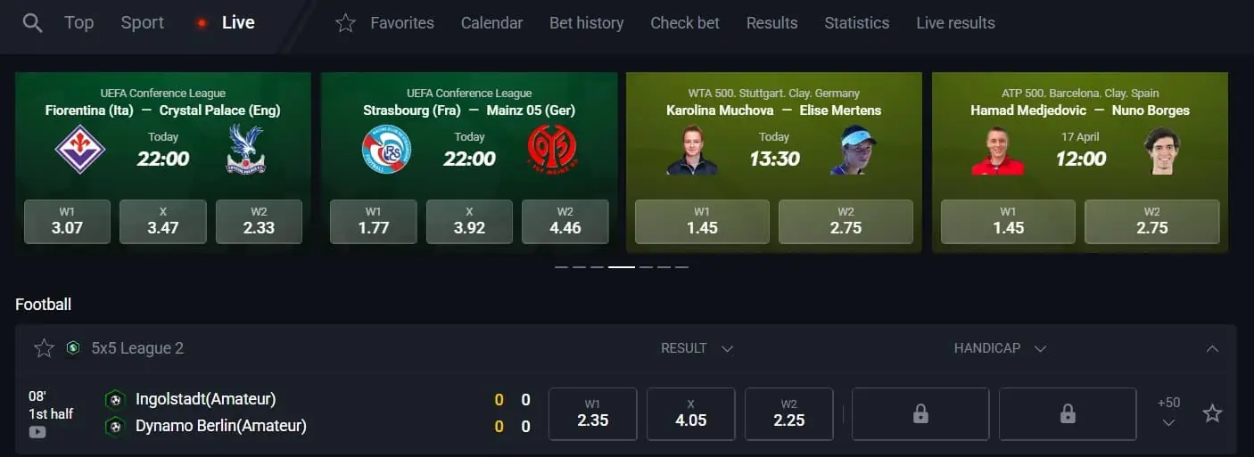 live betting at pin-up ke